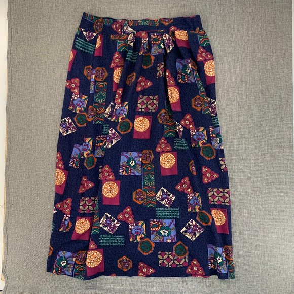 Vintage Norton McNaughton Floral Maxi Skirt Lightweight 100% Rayon Size 16 - Picture 1 of 15